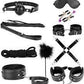 10 Piece Black Bondage Kit BDSM