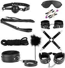 10 Piece Black Bondage Kit BDSM