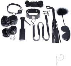 10 Piece Black Bondage Kit BDSM