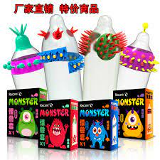 Recare Funky Monster Ribbed Condoms