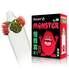 Recare Funky Monster Ribbed Condoms