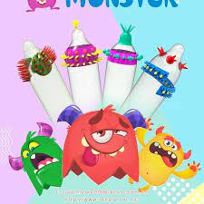 Recare Funky Monster Ribbed Condoms