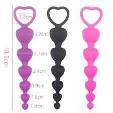 Heart Shaped Pure Silicone Anal Beads