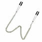 Tweezer Adjustable Single Chain Nipple Clamps with Silicone Tips