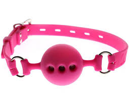 Small Breathable Silicone Gag Ball Pink