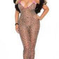 Leopard Print Full Body Stocking