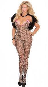 Leopard Print Full Body Stocking