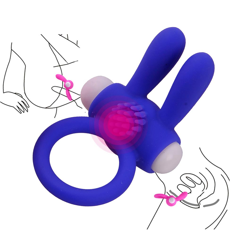 Blue Rabbit Pure Silicone Vibrating Cock Ring